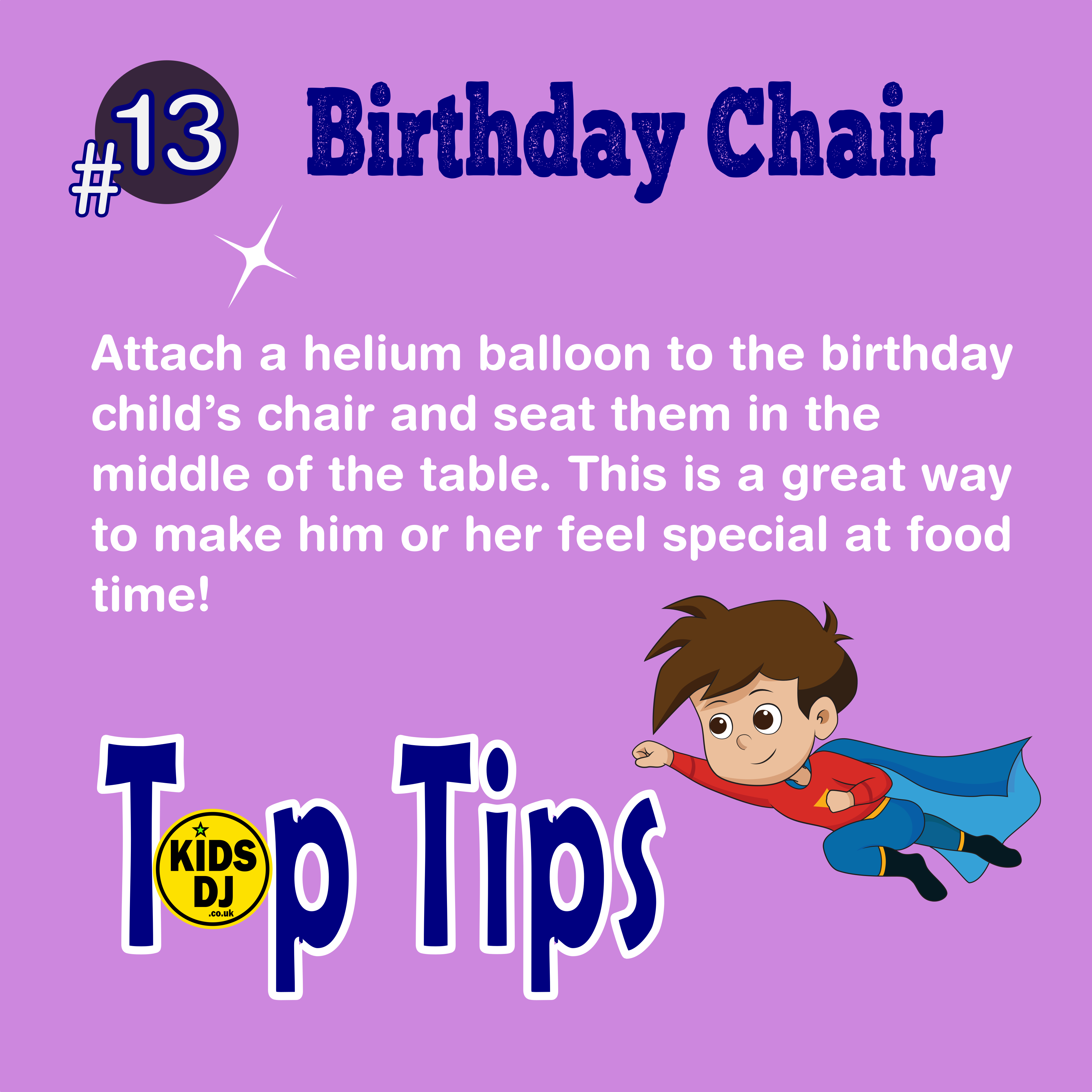 Helium balloon on birthday chair