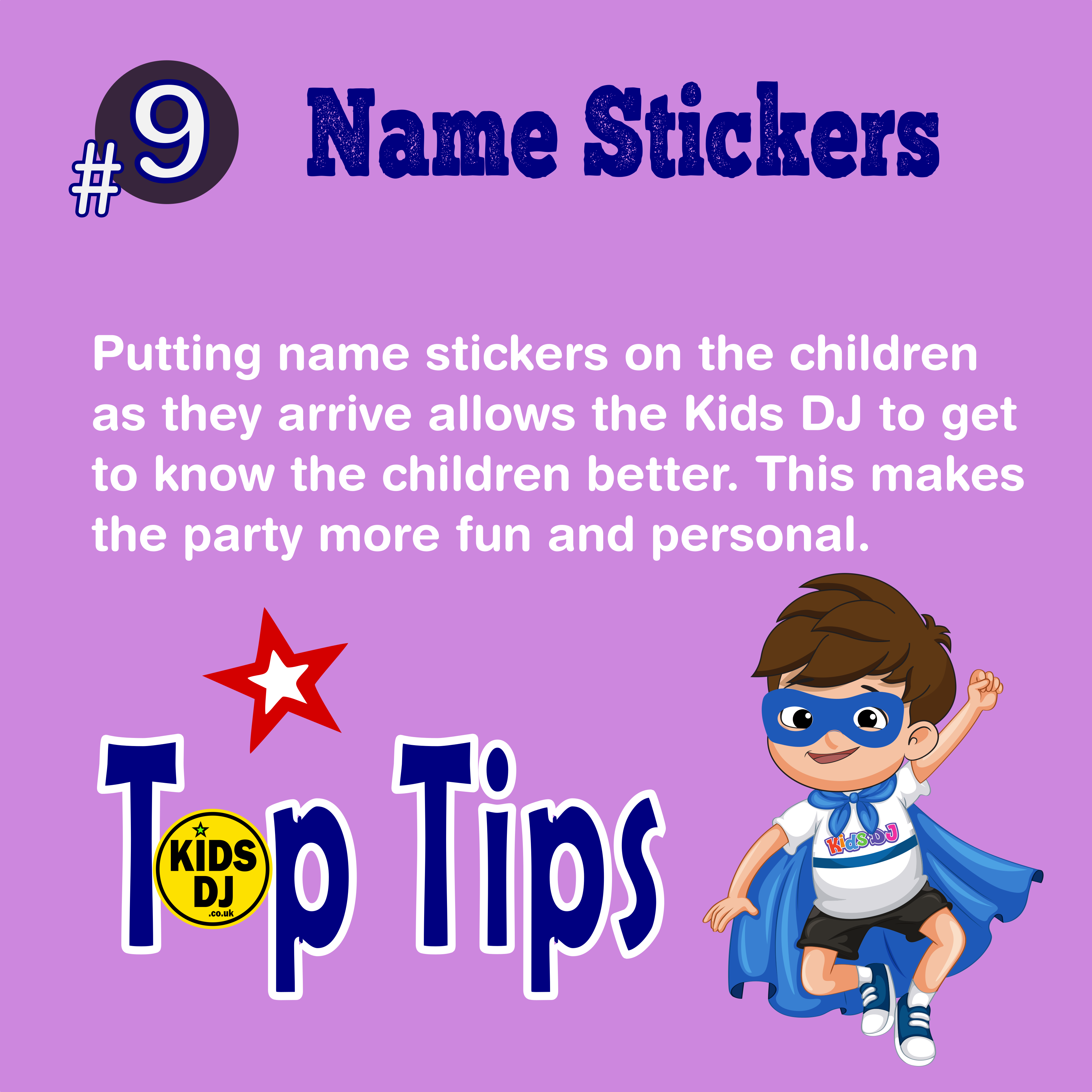 Kids name stickers