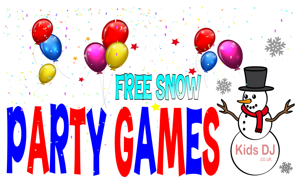 Party Games and FREE Snow Machine Kids DJ parties at Lostock Parish Centre include snow machine and party games