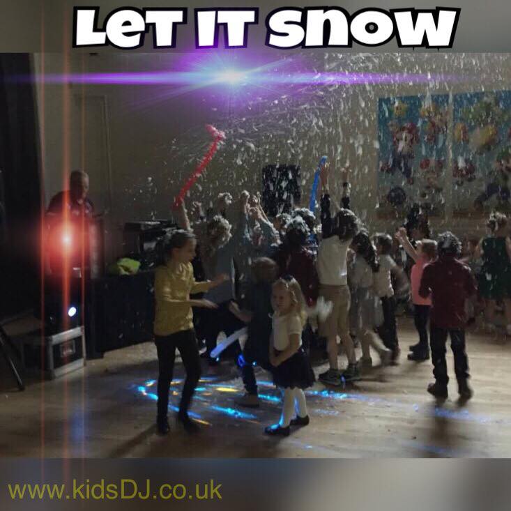 All Handforth kids parties include our snow machine. Great fun to end your Kids DJ party