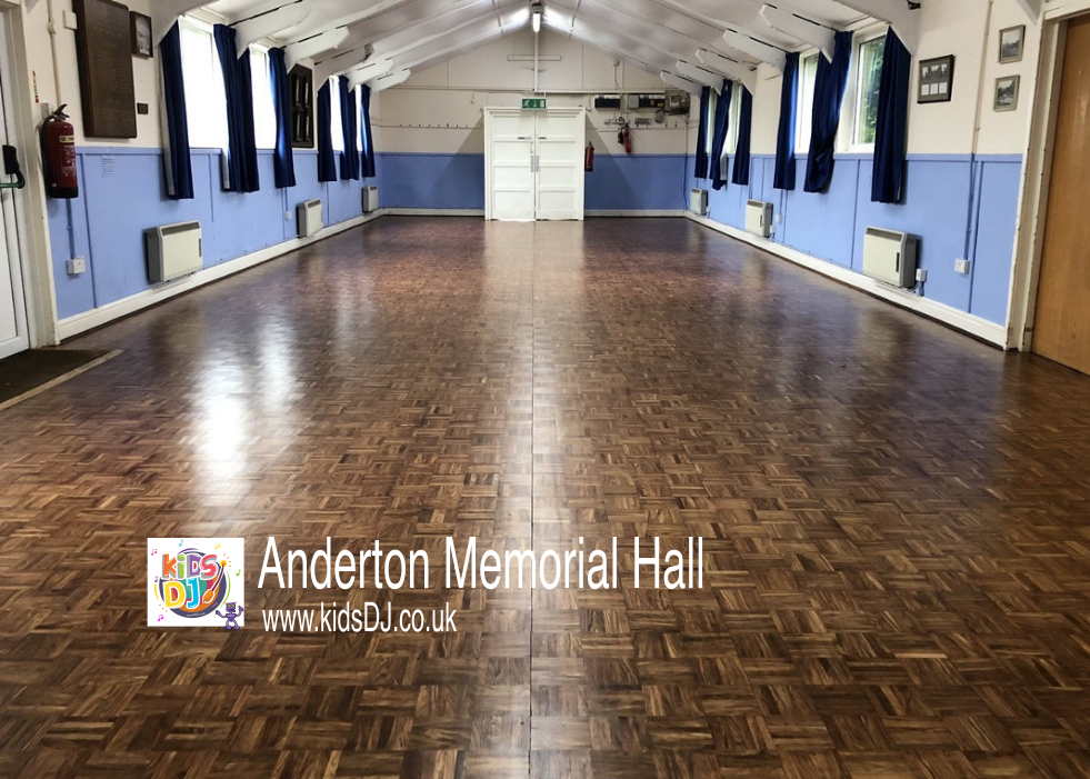 Anderton Memorial Hall Kids DJ host parties at Anderton Memorial Hall