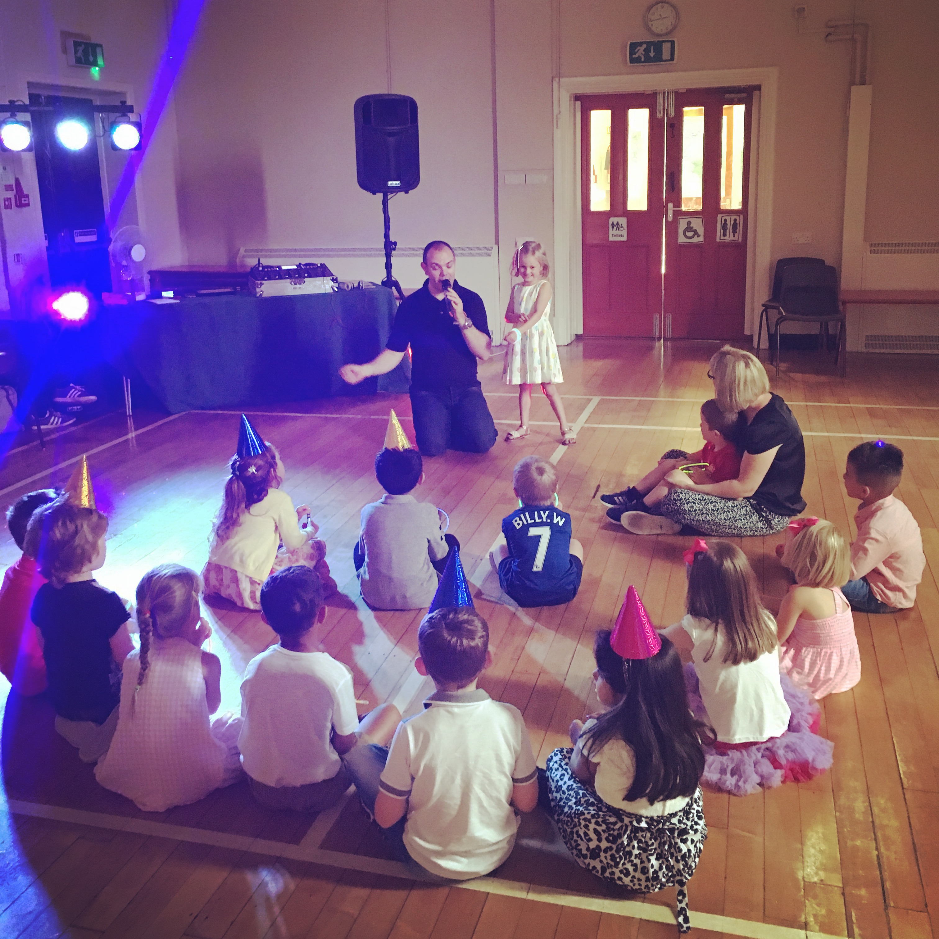 Kids DJ Phil hosting party at Beesley Green Community Centre in Worsley