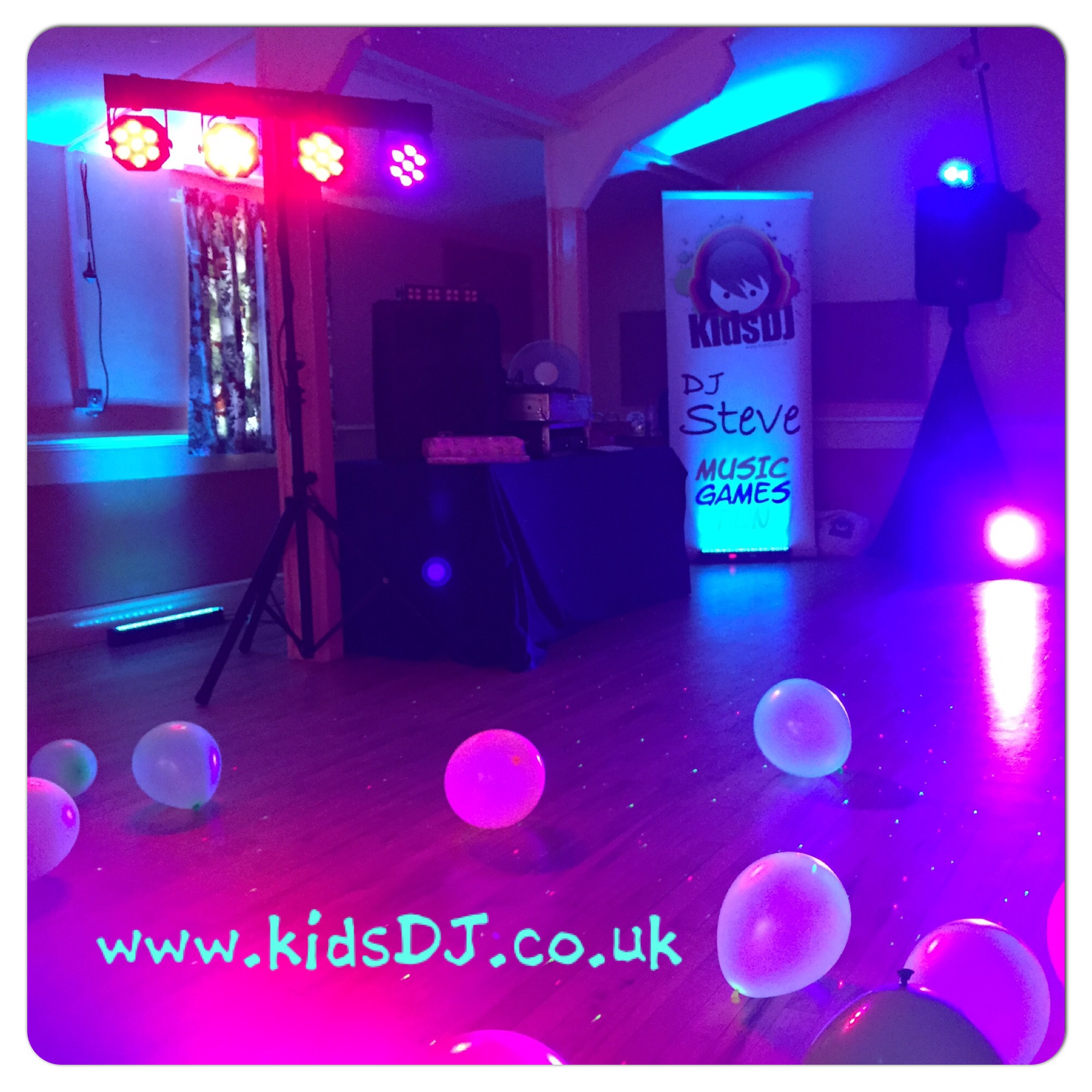Kids DJ in Cheshire village hall