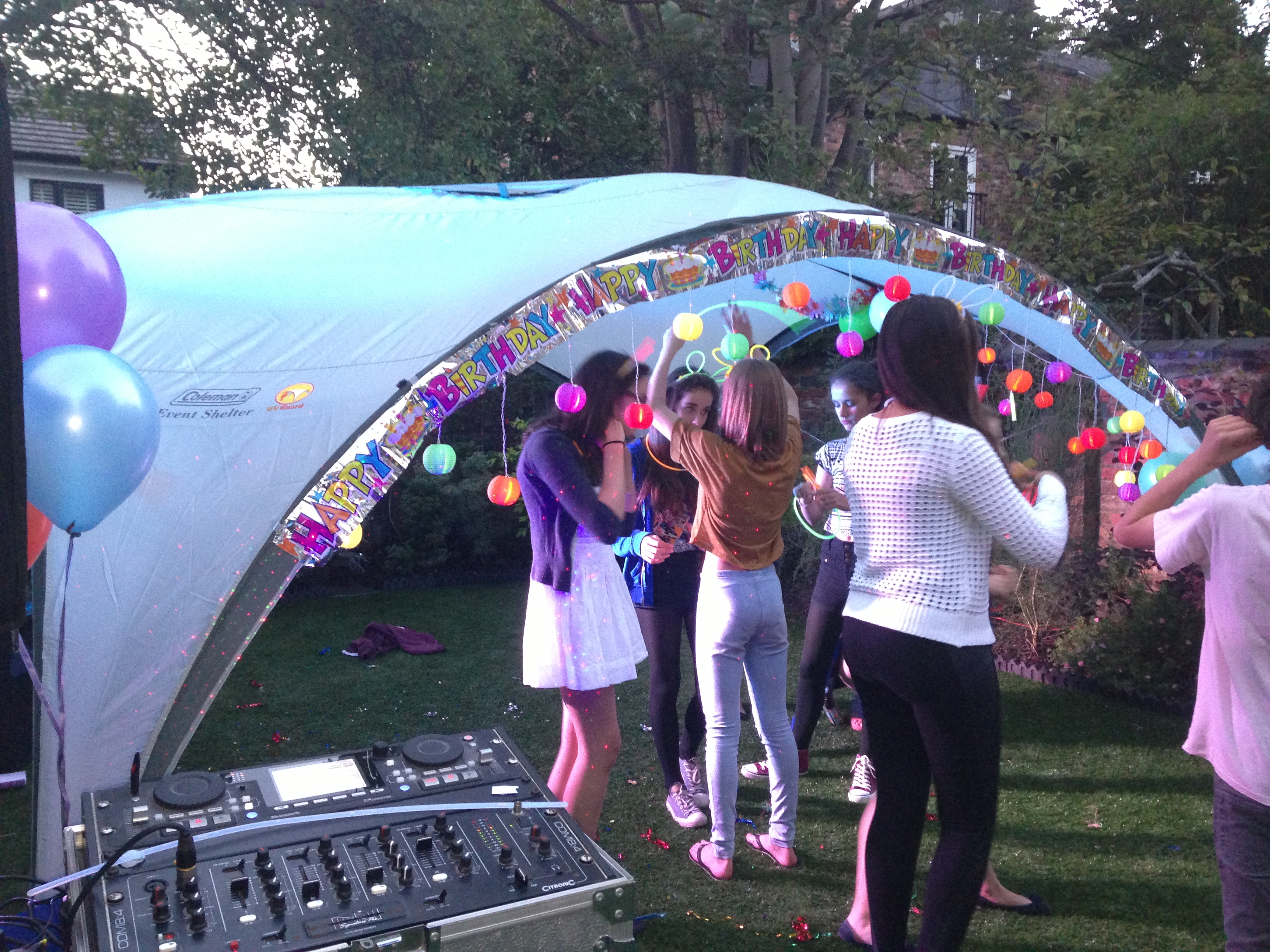 Kids DJ host outside garden parties
