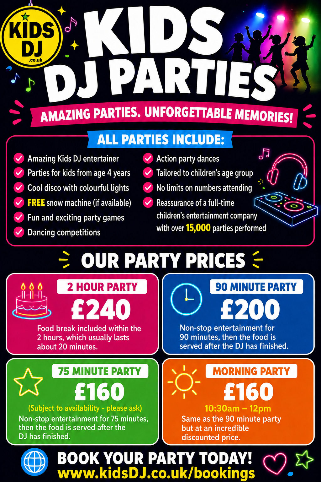 Kids DJ Prices Kids DJ Prices