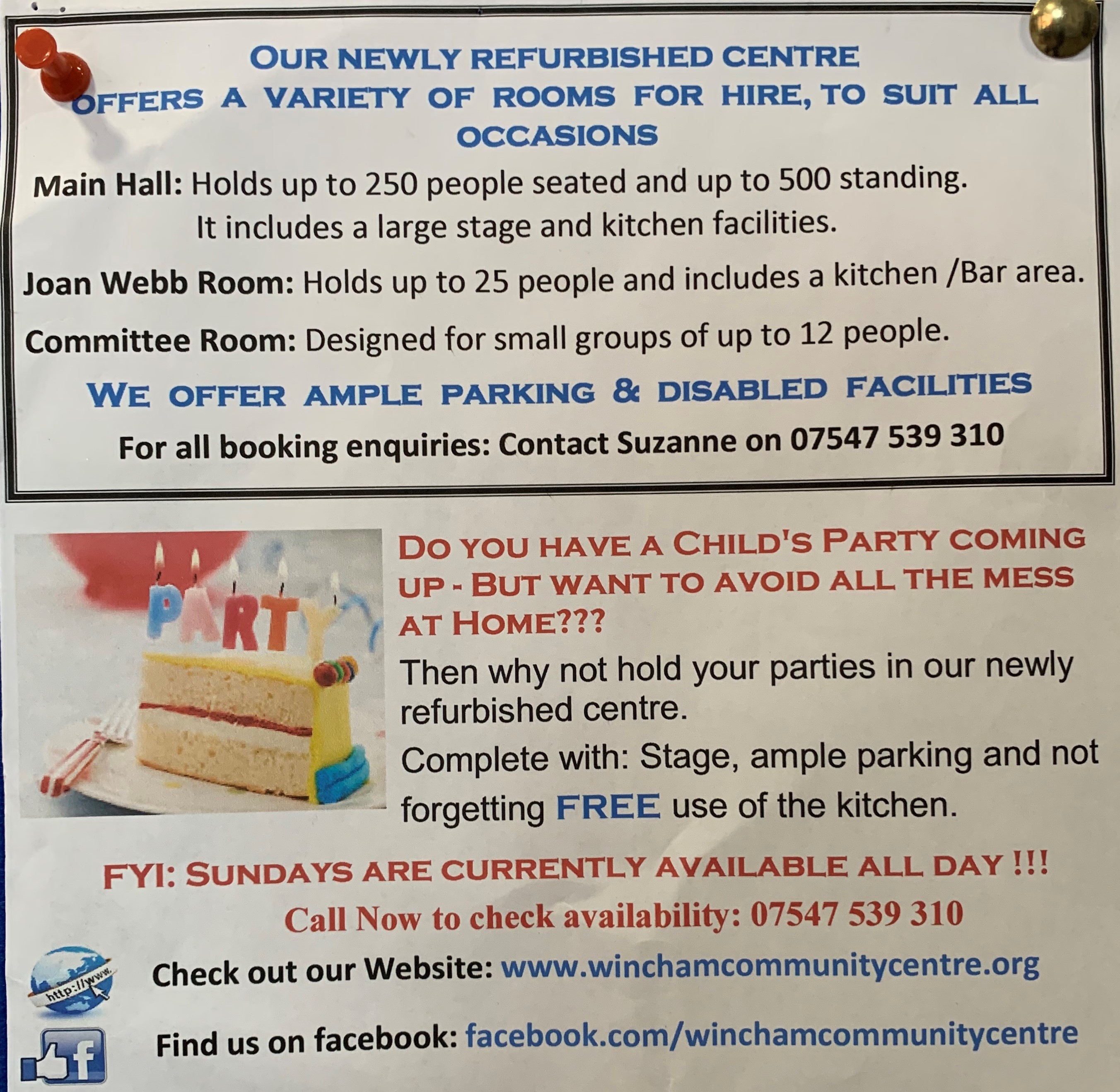 Information about Wincham Community Centre